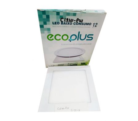 ECOPLUS LED CUADRADO 12W 6500K (+5)
