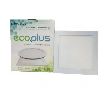 ECOPLUS LED CUADRADO 18W 5000K (+9)