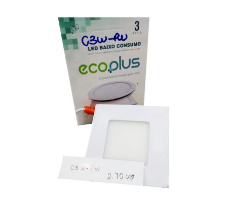 ECOPLUS LED CUADRADO 3W 6500K (-1)