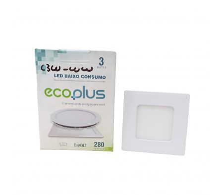 ECOPLUS LED CUADRADO  3W 3500K (-4)