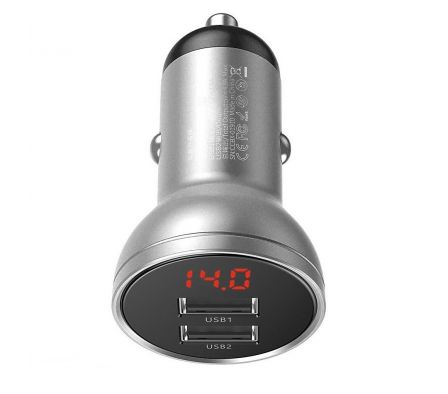 BASEUS CARG AUTO 24W U+U PLATA