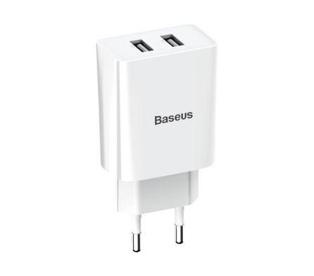 BASEUS CARGADOR BIVOLT 10.5W 2U BLANCO