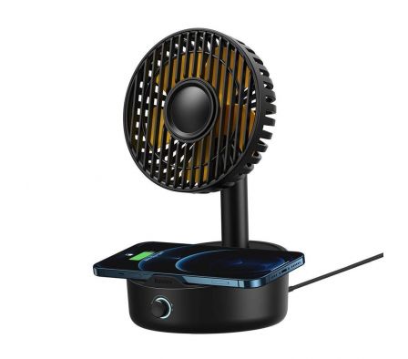 BASEUS VENTILADOR C/CARG WIREL NEGRO